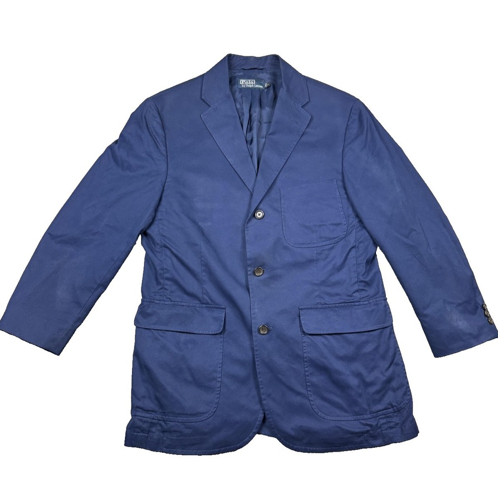 Polo Ralph Lauren Blazer‎ Mens Medium Unlined 3 Button Chore Coat Jacket